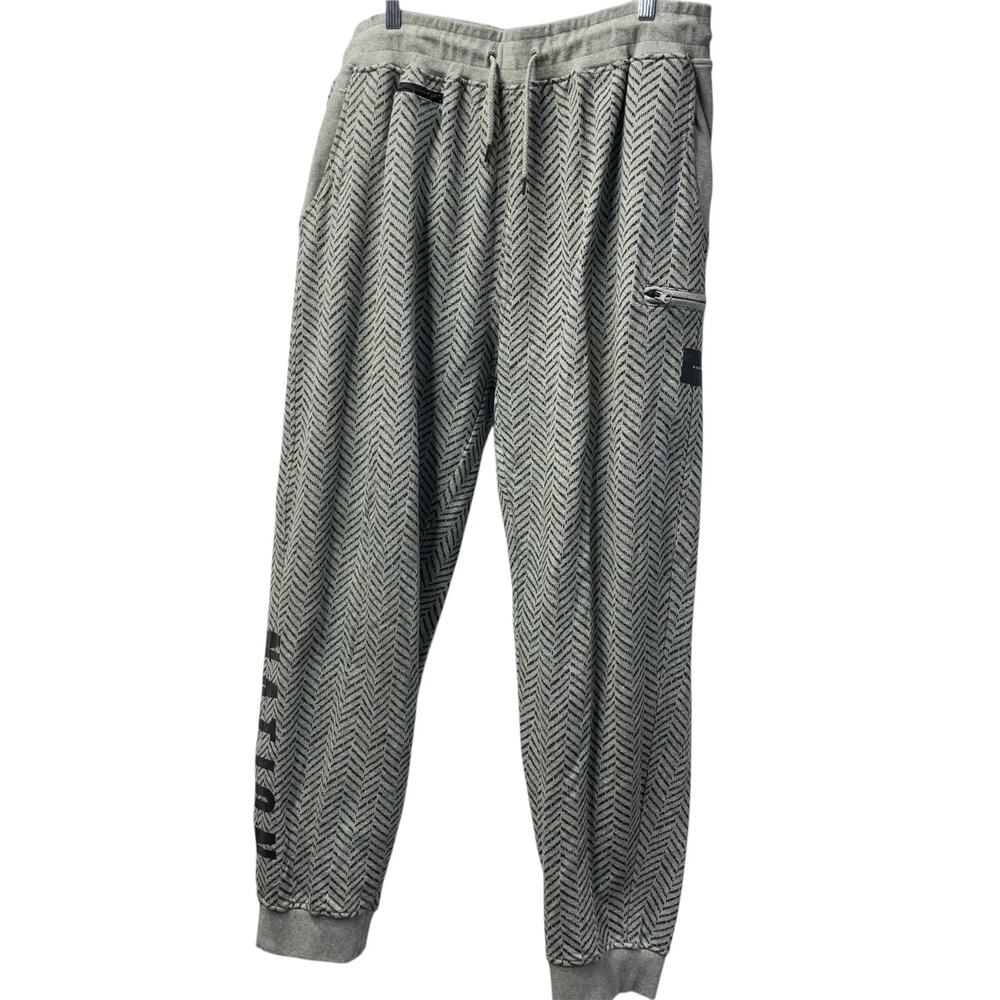 Parish Nation Men's 4X Grey‎ Black Jogger Sweatpants Pockets Loungewear Casual
